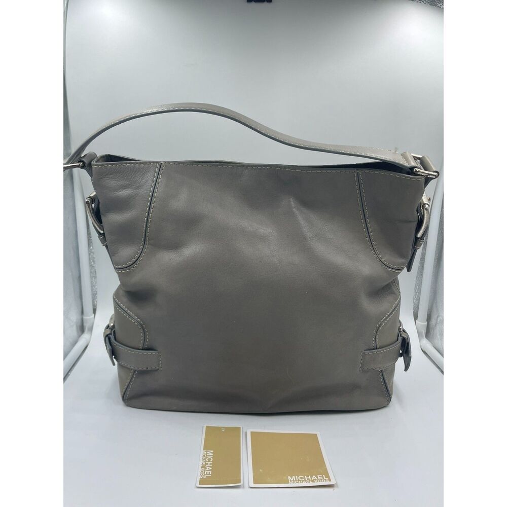 Michael Kors Bedford Medium Gray Leather Shoulder Bag w/ Tags